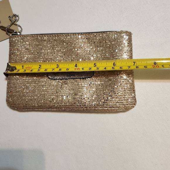 Mila Louise Gold Glitter Pouch NWT - Picture 4 of 7